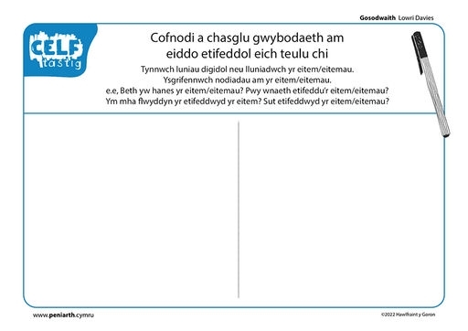 LD Gosodwaith Seld Cymreig cydweithredol f1004