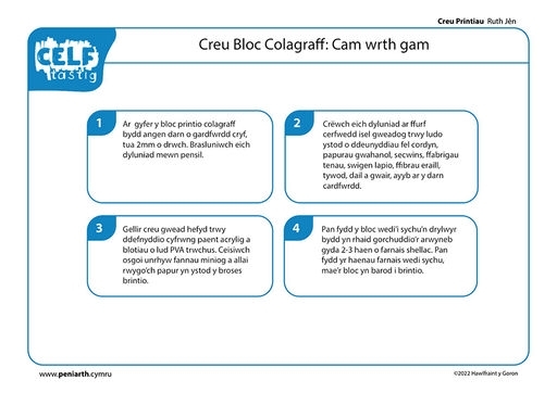 RJ Creu Printiau Colagraff o fenyw Cymreig f1004